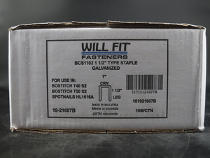 WILL-FIT BCS1102 1-1/2" TYPE Wide Crown