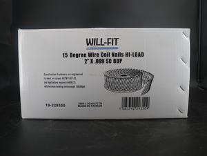 WILL-FIT 2" X .099 BDP SN  HI-LOAD